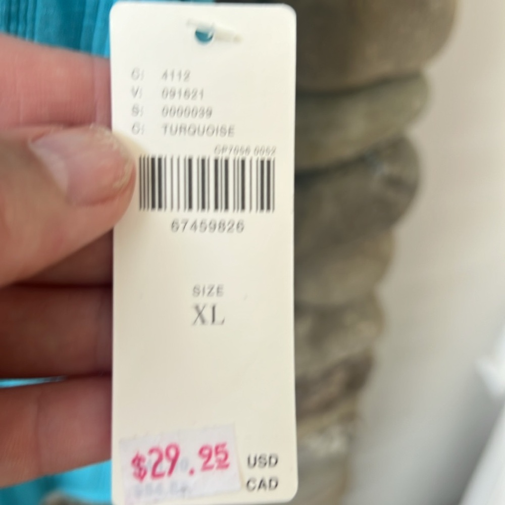 Anthropology V-Neck Turquoise Women Top - Picture 3 of 4